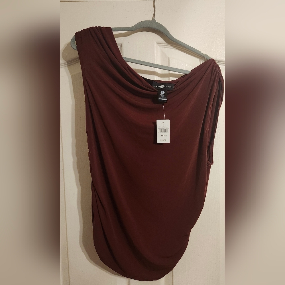 Ashley Stewart Ruched Off The Shoulder Top